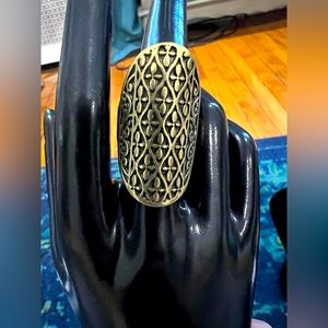 XL fashion ring-brushed copper/gold *size 8*